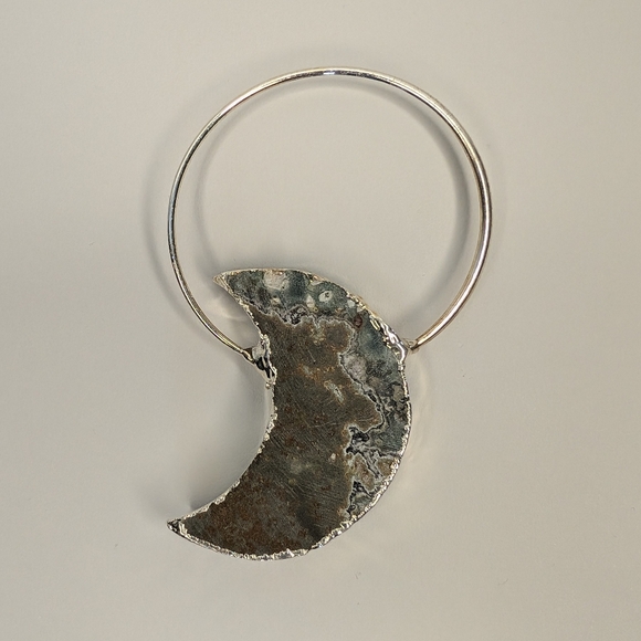 Amethyst Druzy Moon Pendant - Picture 5 of 6